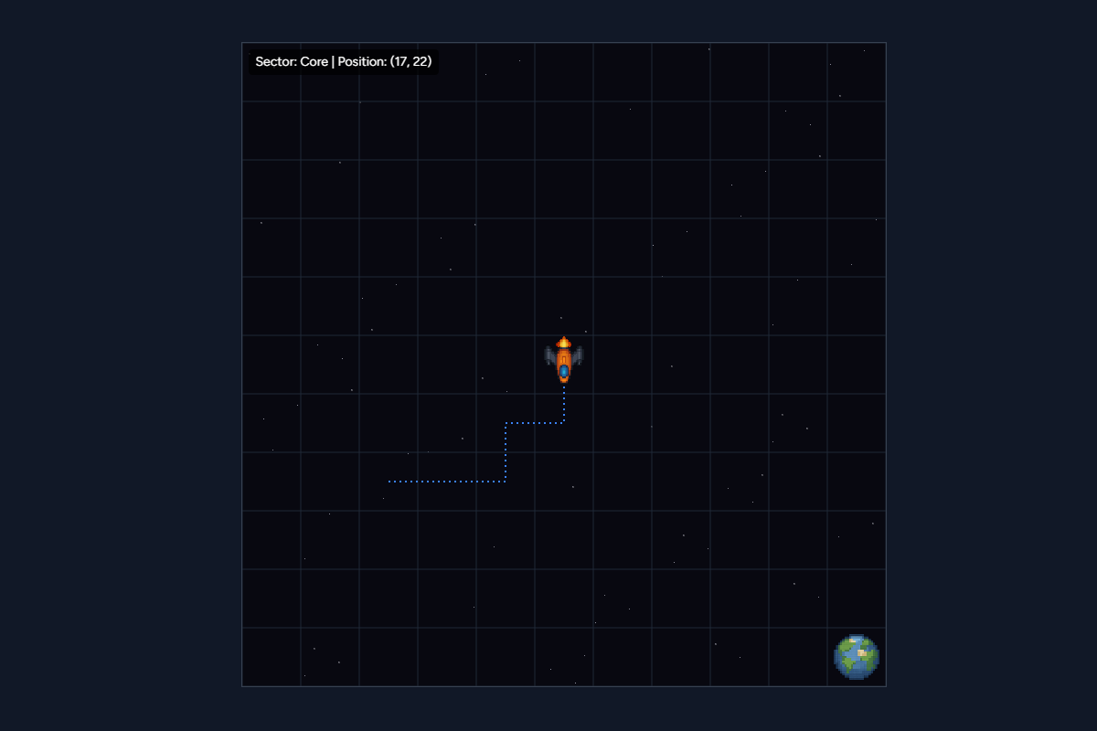 Void Ward navigating in Space